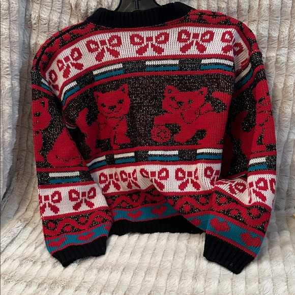 Bobby Socks Cat Patterned Cardigan - Picture 2 of 4